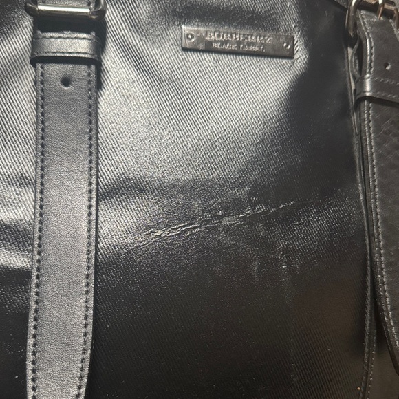 Pre-loved Burberry Nova Check Black Leather tote Bag -Black label - Picture 10 of 17